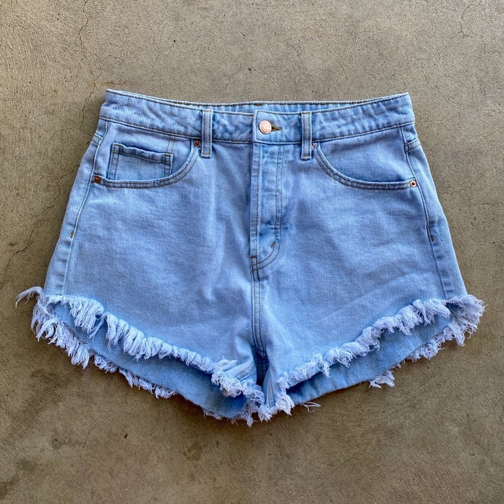 Wild Fable™ Frayed Hem High-Rise Jean Shorts - Picture 12 of 12